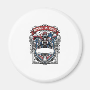 Patriotischer Onkel Sam Skelett Dunkler Patriot Sk Magnet