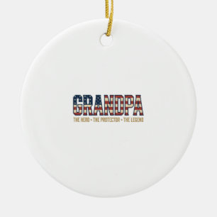 Patriotischer Opa Held Beschützer Legende Vektor D Keramik Ornament