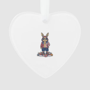 Patriotischer Osterhase Vintage Vector Shirt_1 Ornament
