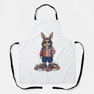 Patriotischer Osterhase Vintage Vector Shirt_1 Schürze