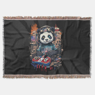 Patriotischer Panda Musiker USA Design Süßer Pan Decke