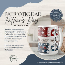 Patriotischer Papa Vatertag Keramikbecher Kaffeetasse