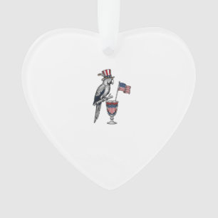 Patriotischer Papagei Cocktail Vintage Vektor Desi Ornament
