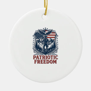 Patriotischer Park-Ranger-Vektorgrafik-Shirt_1 Keramik Ornament