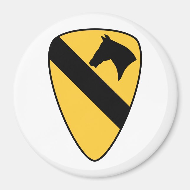 Patriotischer Patch der ersten Cavalry Division Magnet (Vorne)