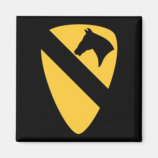 Patriotischer Patch der ersten Cavalry Division Magnet (Vorne)