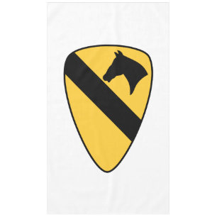 Patriotischer Patch der ersten Cavalry Division Tischdecke