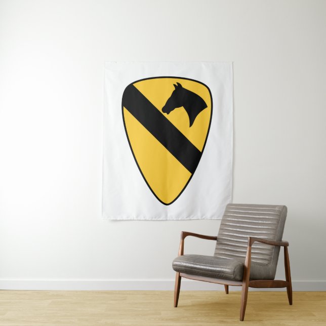 Patriotischer Patch der ersten Cavalry Division Wandteppich (Beispiel)