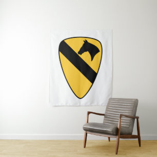 Patriotischer Patch für die Cavalry Division Wandteppich