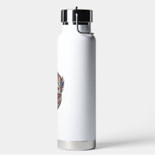 Patriotischer Patchwork-Künstler Trinkflasche