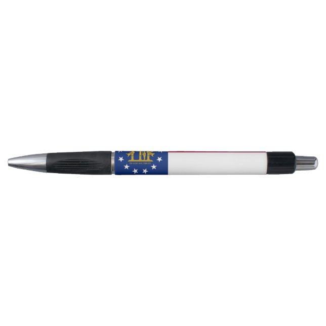 Patriotischer Pen mit Flagge von Georgia, USA. Kugelschreiber (Vorderseite)