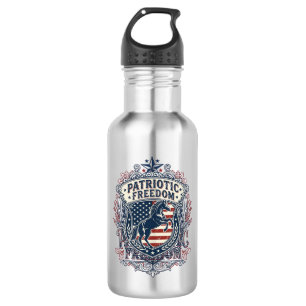 Patriotischer Pferdeliebhaber Vektorgrafik T-Shirt Edelstahlflasche