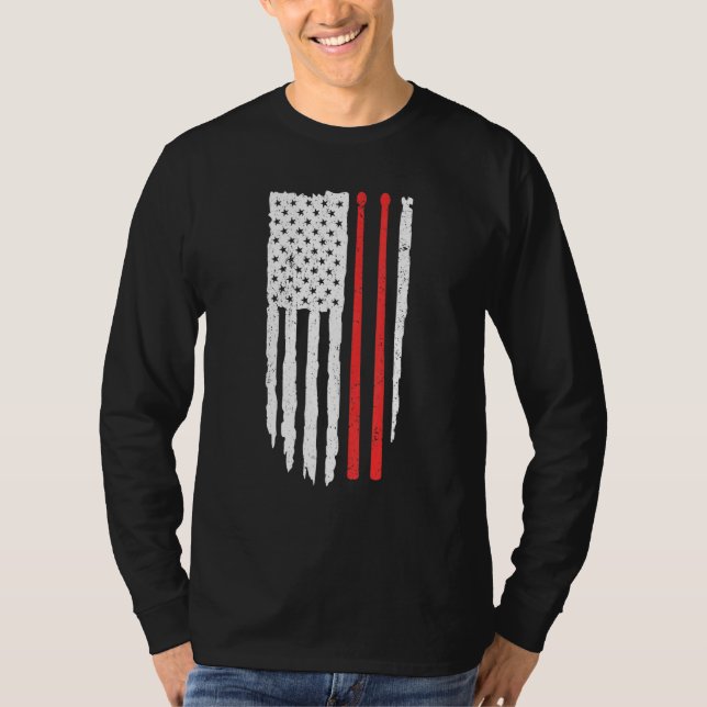 Patriotischer Phantastischer Drummer erschütterte  T-Shirt (Vorderseite)
