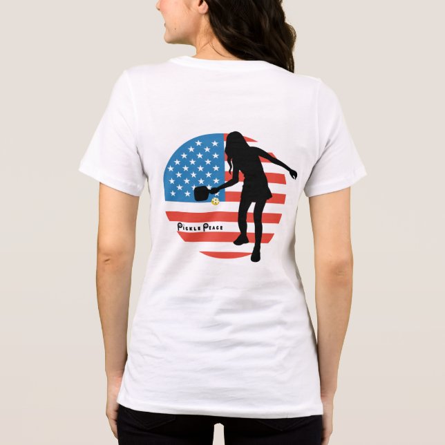 Patriotischer Pickleball-T - Shirt der Frauen von 