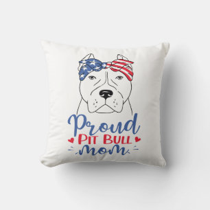 Patriotischer Pit Bull American Flag Juli 4. Pit B Kissen