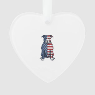 Patriotischer Pit Bull Vintage Gravur Vektor Desig Ornament