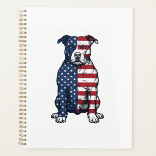 Patriotischer Pit Bull Vintage Gravur Vektor Desig Planer