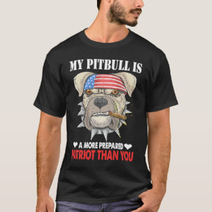 Patriotischer Pitbull Patriot Pitbull Hund Amerika T-Shirt