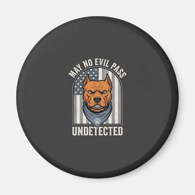 Patriotischer Pitbull-Wachhund Magnet (Vorne)