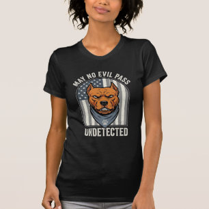 Patriotischer Pitbull-Wachhund T-Shirt