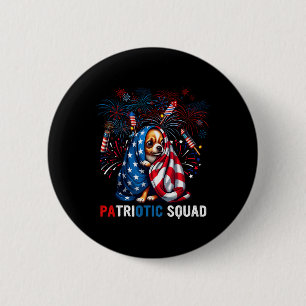 Patriotischer Platz 4. Juli Chihuahua erschreckte Button