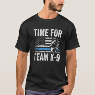 Patriotischer Polizeihund 4. Juli Zeit für Team K9 T-Shirt