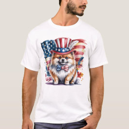 Patriotischer Pomeranian T-Shirt