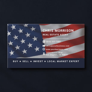 Patriotischer professioneller Immobilienmakler Visitenkarte