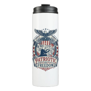 Patriotischer Rätselfreund Vektorgrafik T-Shirt Thermosbecher