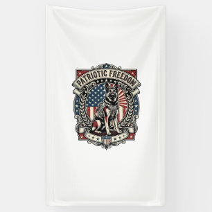 Patriotischer Rettungshund Banner