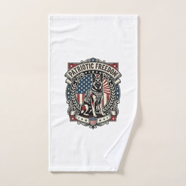 Patriotischer Rettungshund Handtuch (Handtuch)