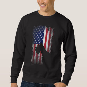 Patriotischer Riesenschnauzer, amerikanischer Flag Sweatshirt