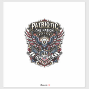 Patriotischer Rock Eagle Crest Musik Rock Metal Pa Aufkleber