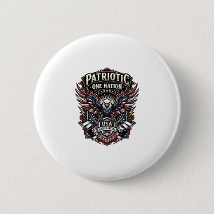 Patriotischer Rock Eagle Crest Musik Rock Metal Pa Button