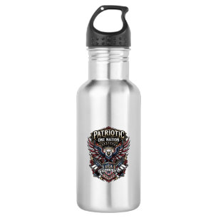 Patriotischer Rock Eagle Crest Musik Rock Metal Pa Edelstahlflasche