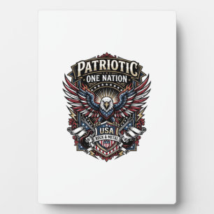 Patriotischer Rock Eagle Crest Musik Rock Metal Pa Fotoplatte