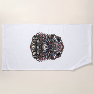 Patriotischer Rock Eagle Crest Musik Rock Metal Pa Strandtuch