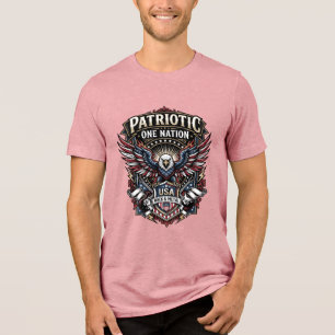 Patriotischer Rock Eagle Crest Musik Rock Metal Pa Tri-Blend Shirt