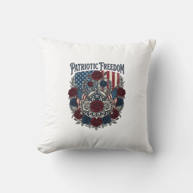 Patriotischer Rosengarten Kissen (Vorderseite)