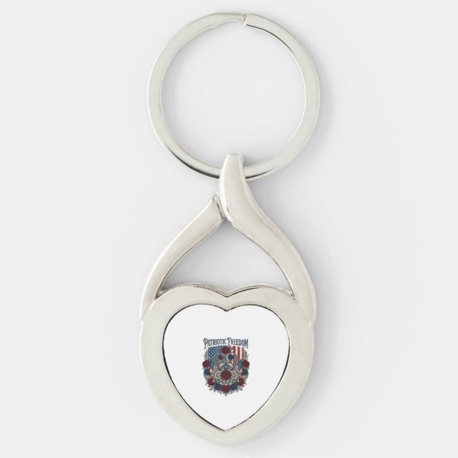 Patriotischer Rosengarten Schlüsselanhänger (Vorderseite)
