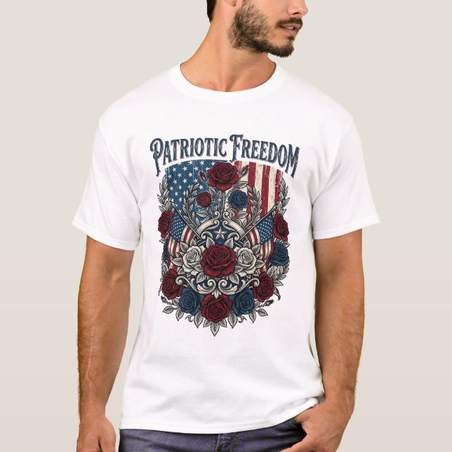 Patriotischer Rosengarten T-Shirt (Vorderseite)