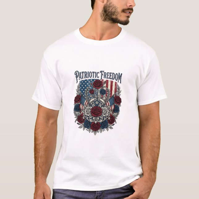 Patriotischer Rosengarten T-Shirt (Vorderseite)