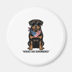 Patriotischer Rottweiler Held Hund Vintage Design_ Magnet