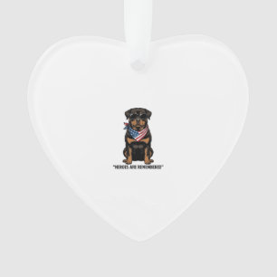 Patriotischer Rottweiler Held Hund Vintage Design_ Ornament