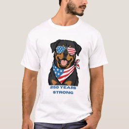 Patriotischer Rottweiler  T-Shirt