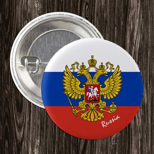 Patriotischer Russland-Knopf, Emblem, Russische Fl Button (Von Creator hochgeladen)