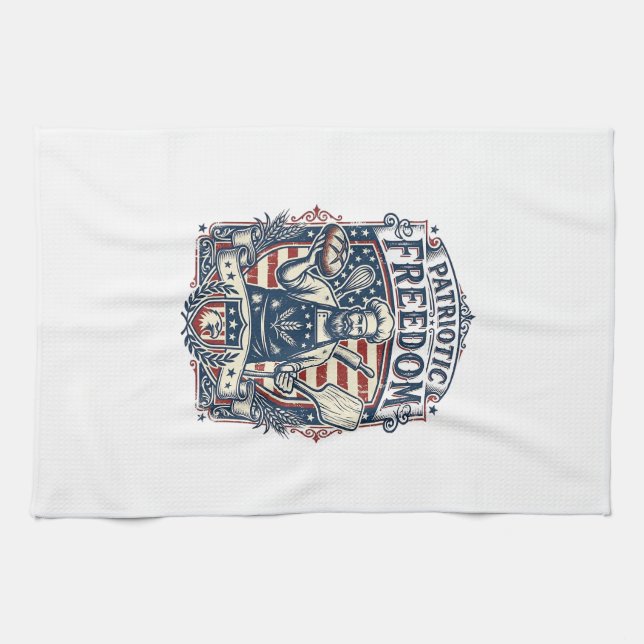 Patriotischer Sauerteigbäcker Geschirrtuch (Horizontal)
