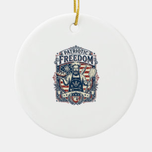 Patriotischer Sauerteigbäcker Keramik Ornament
