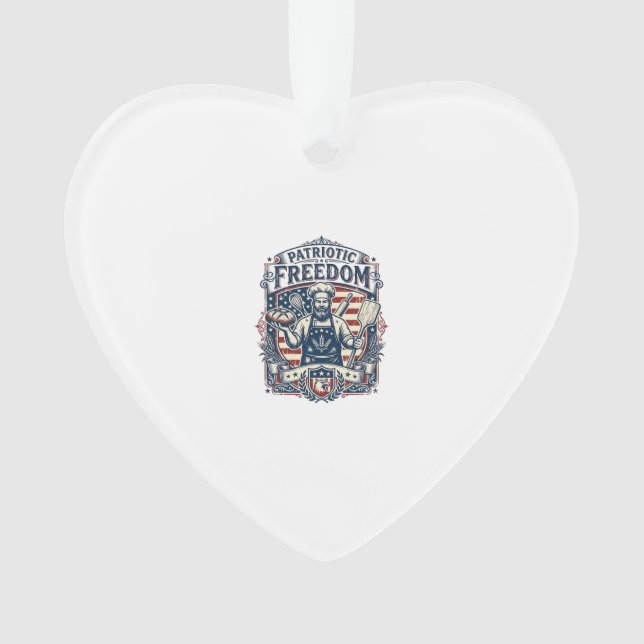 Patriotischer Sauerteigbäcker Ornament (Vorderseite)