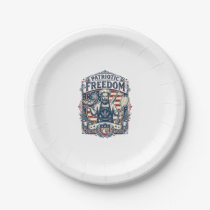 Patriotischer Sauerteigbäcker Pappteller